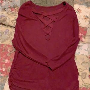 Burgandy sweater. Small. Gently worn.